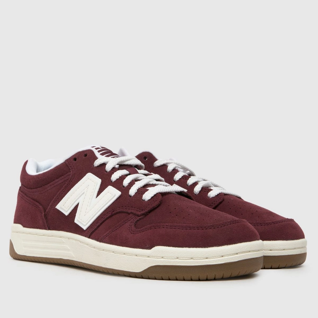 New Balance 480 Trainers in Burgundy